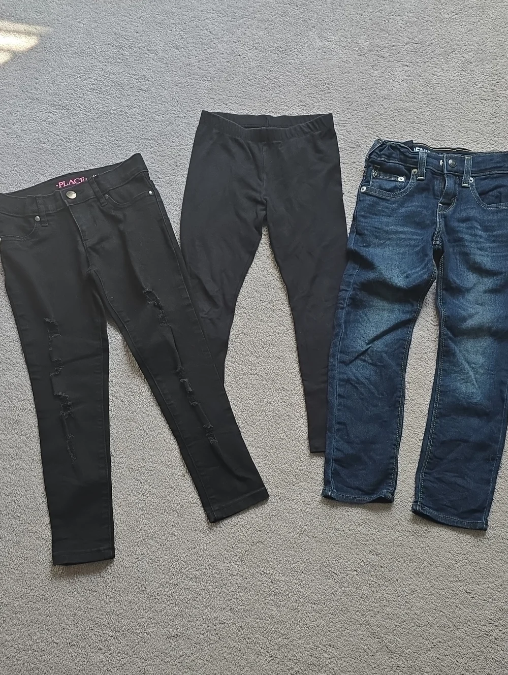 The Children's Place Black & Dark Blue Kids Jeans and Leggings Set